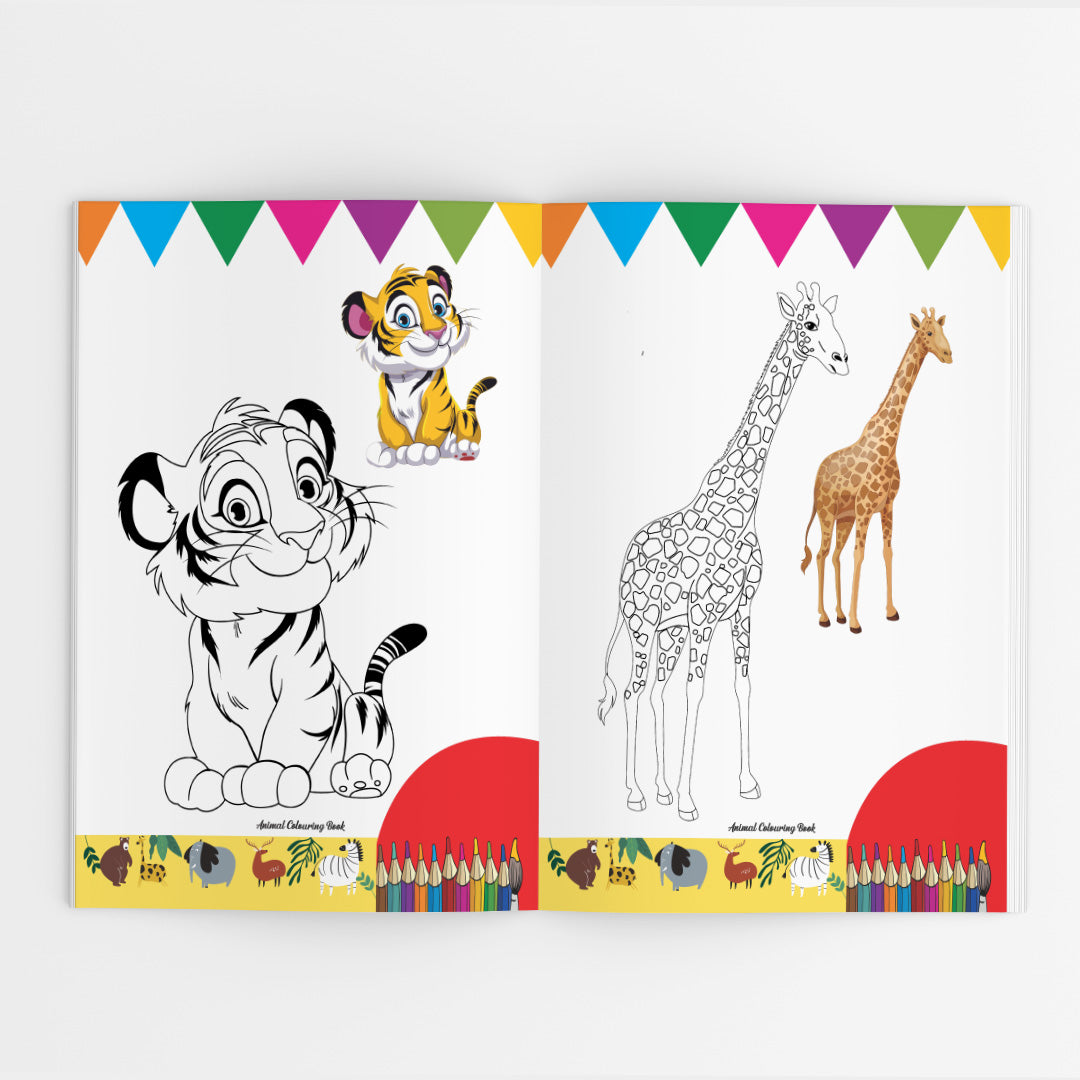 Animals Colouring Book for Kids – 32 Pages | Fun Learning Activity