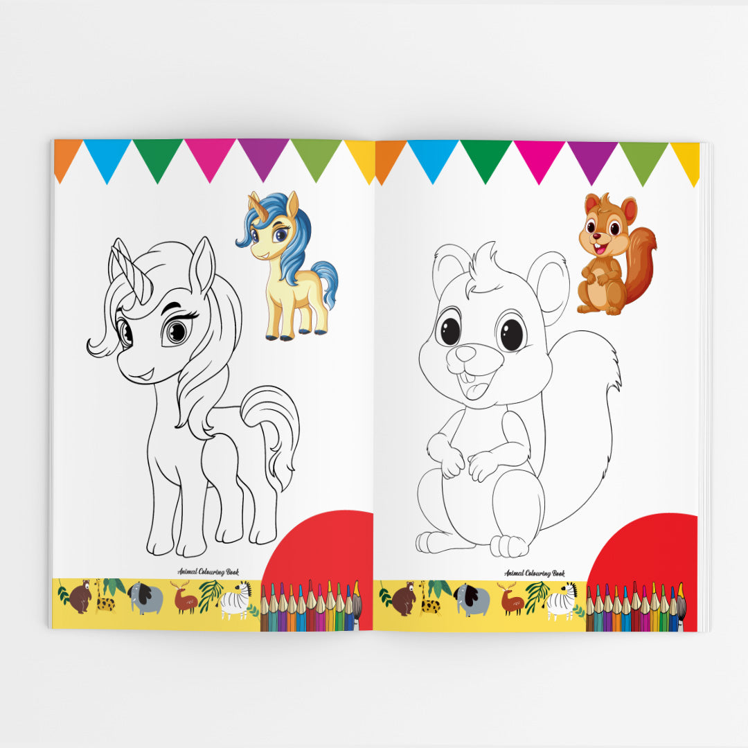 Animals Colouring Book for Kids – 32 Pages | Fun Learning Activity