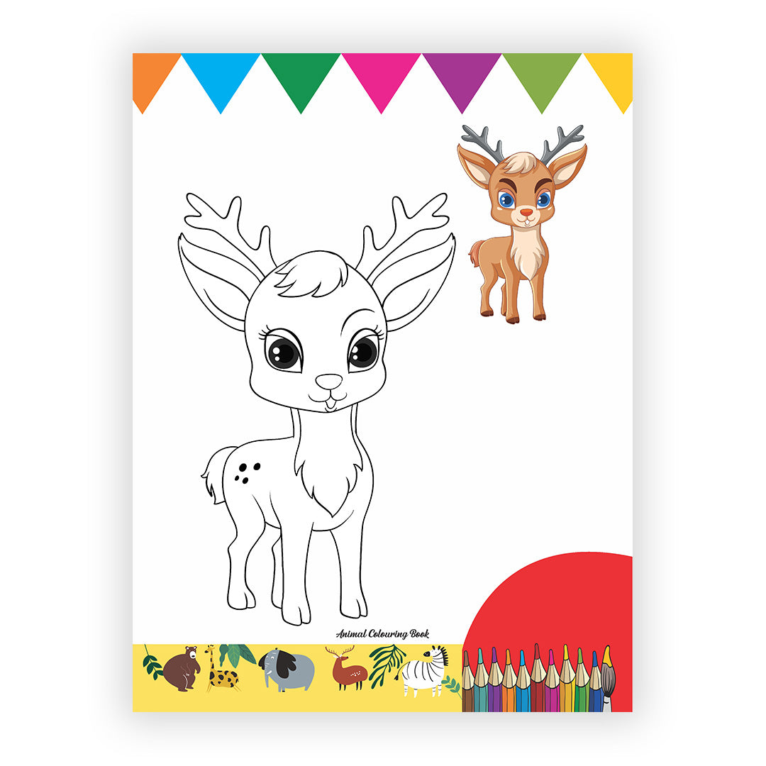 Animals Colouring Book for Kids – 32 Pages | Fun Learning Activity