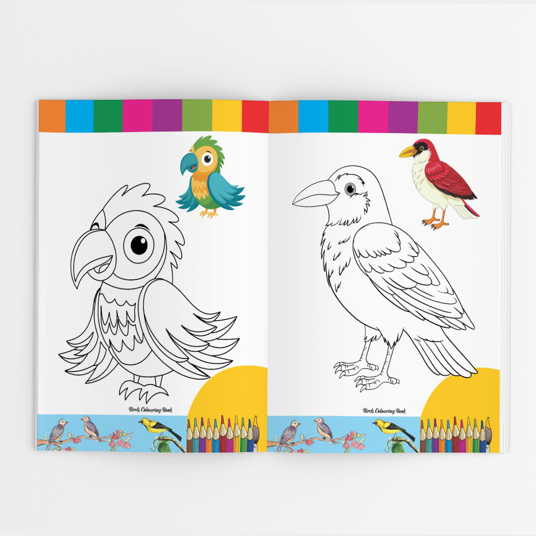 Birds Colouring Book for Kids – 32 Pages | Fun & Creative Learning Activity