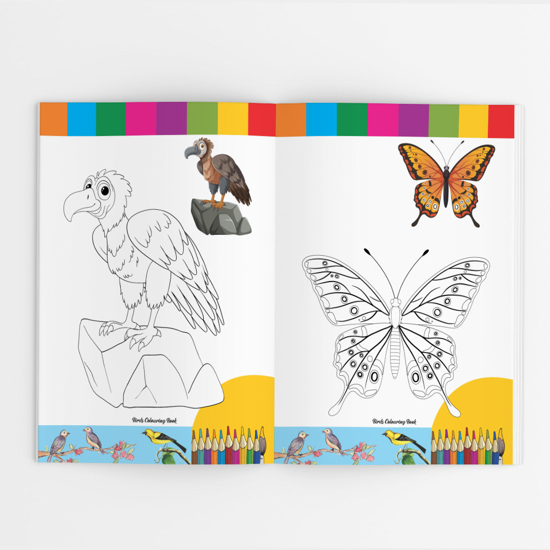 Birds Colouring Book for Kids – 32 Pages | Fun & Creative Learning Activity
