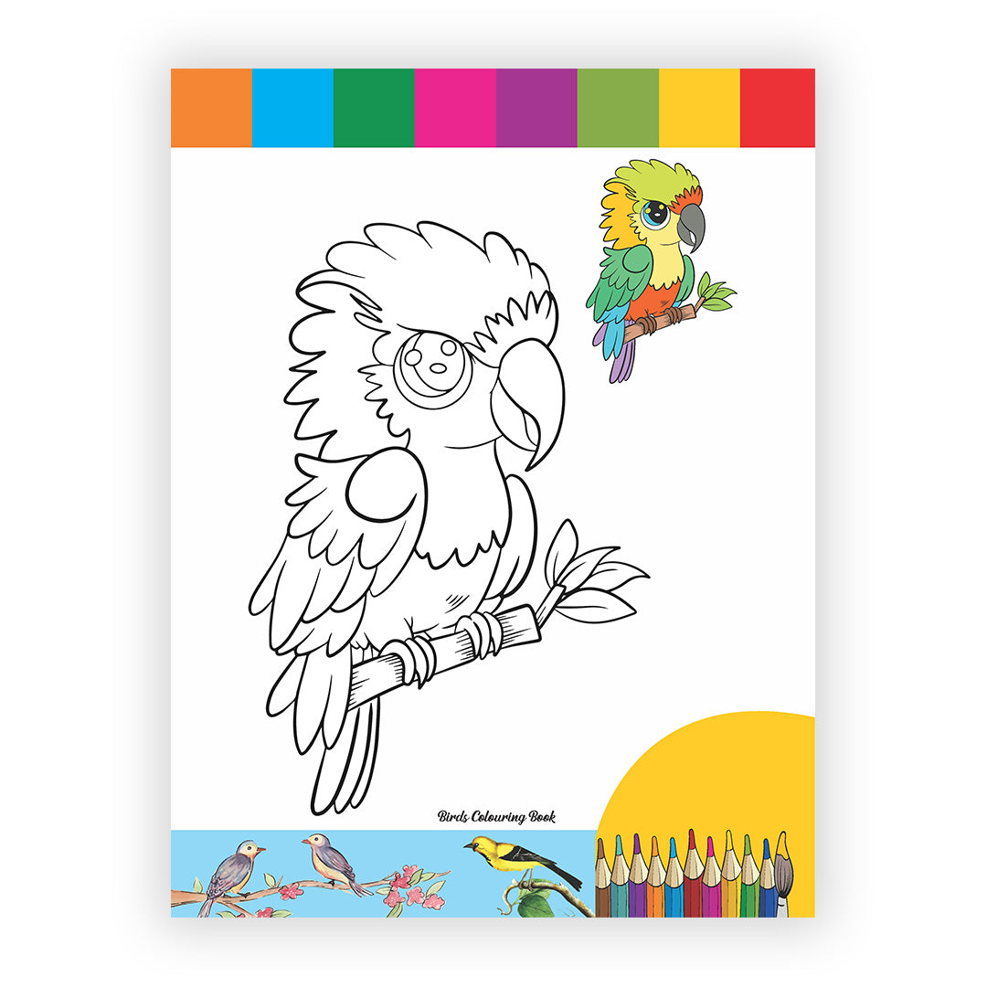 Birds Colouring Book for Kids – 32 Pages | Fun & Creative Learning Activity