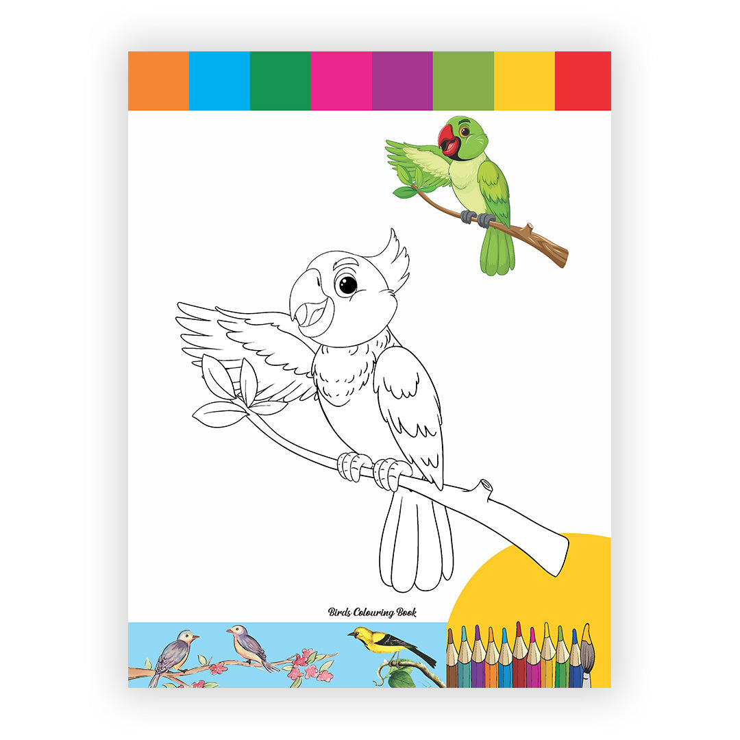 Birds Colouring Book for Kids – 32 Pages | Fun & Creative Learning Activity