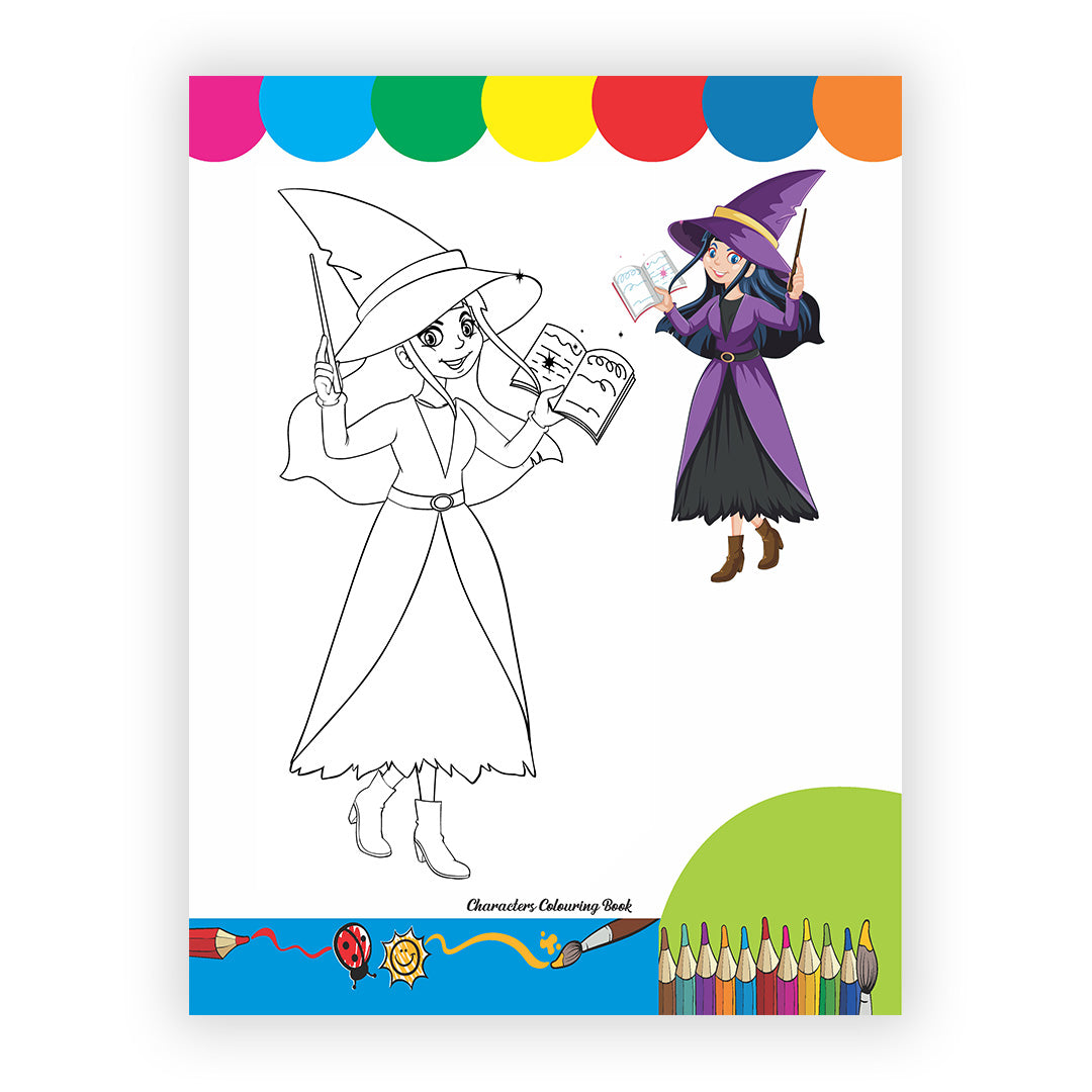 Characters Colouring Book for Kids – 32 Pages | Fun & Learning Activity