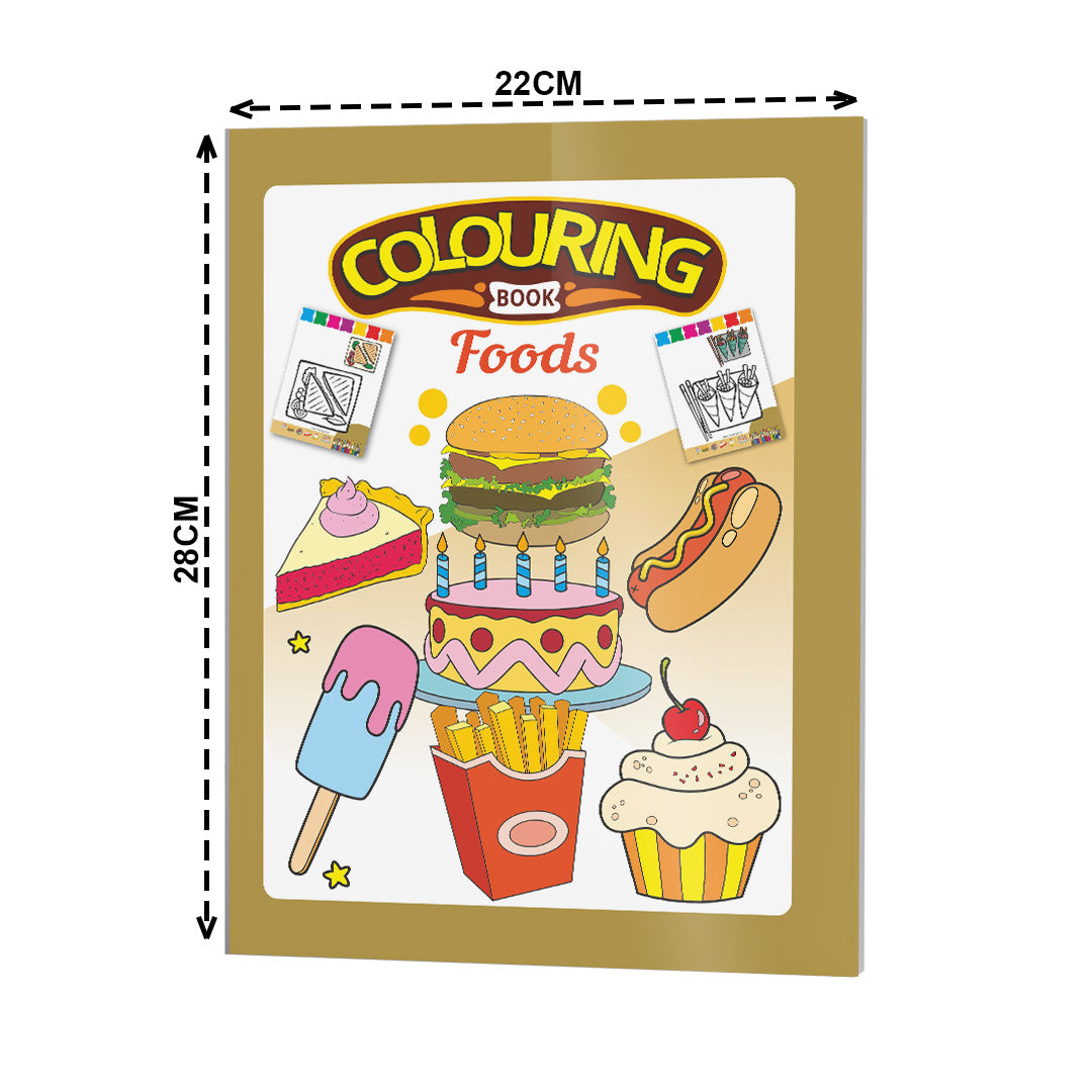 Foods Colouring Book for Kids – 32 Pages | Fun Learning Activity