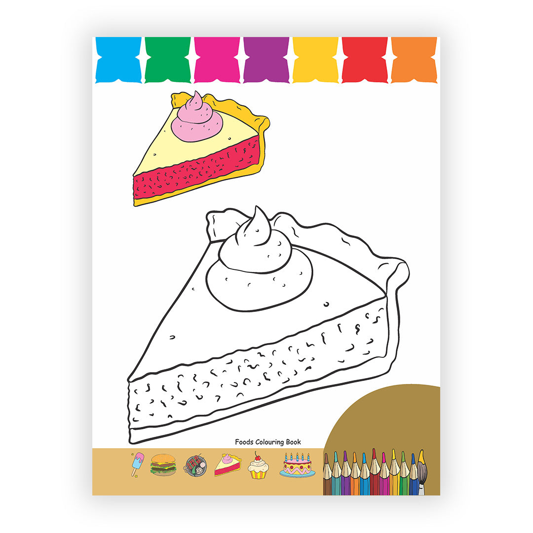 Foods Colouring Book for Kids – 32 Pages | Fun Learning Activity