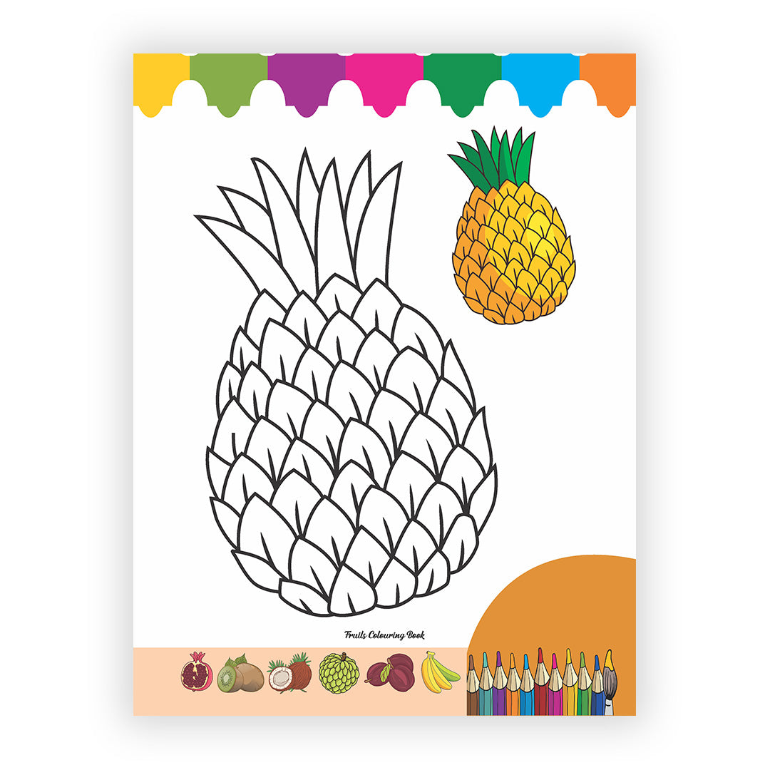 Fruits Colouring Book for Kids – 32 Pages | Fun Learning & Creative Activity