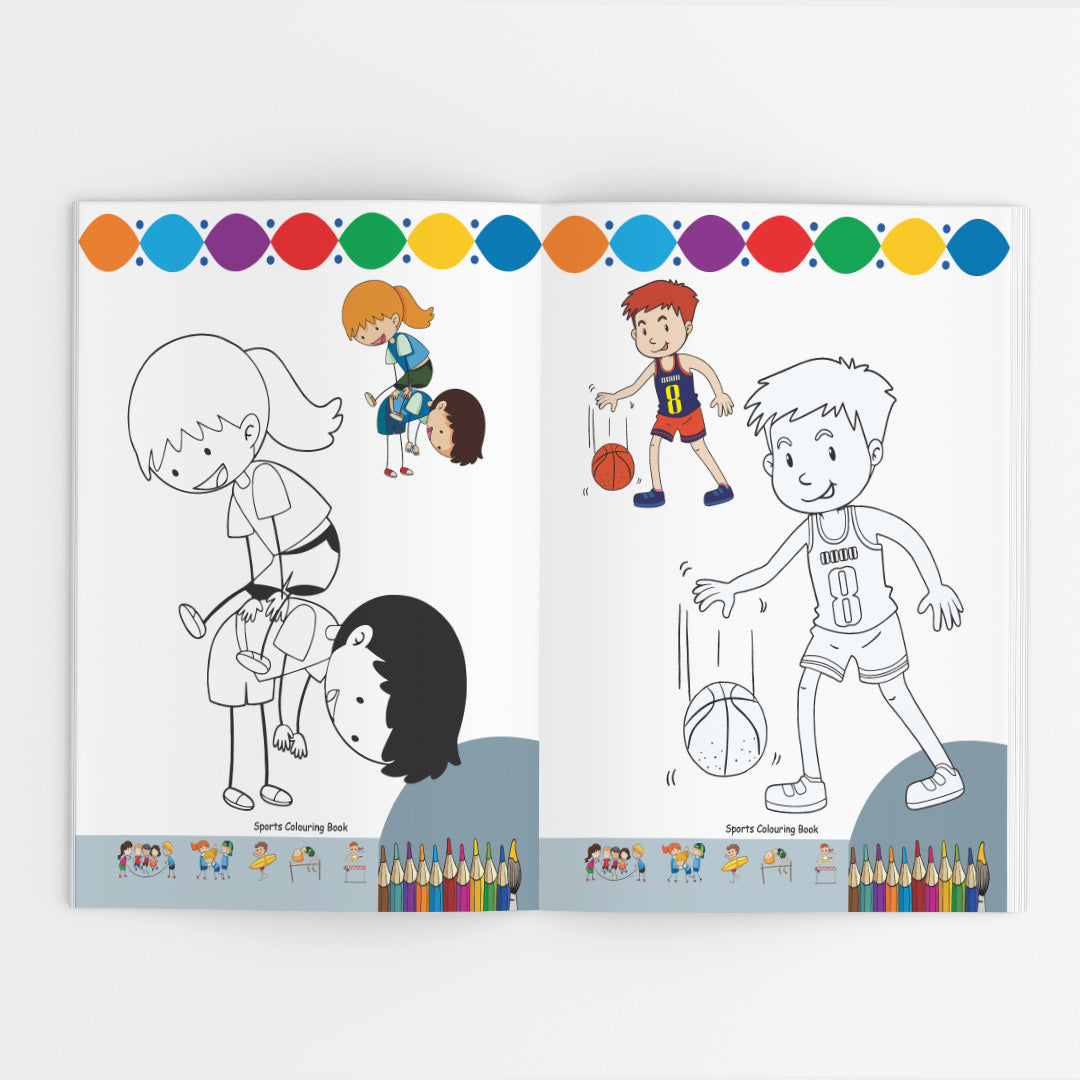 Sports Colouring Book for Kids – 32 Pages | Fun Learning Activity