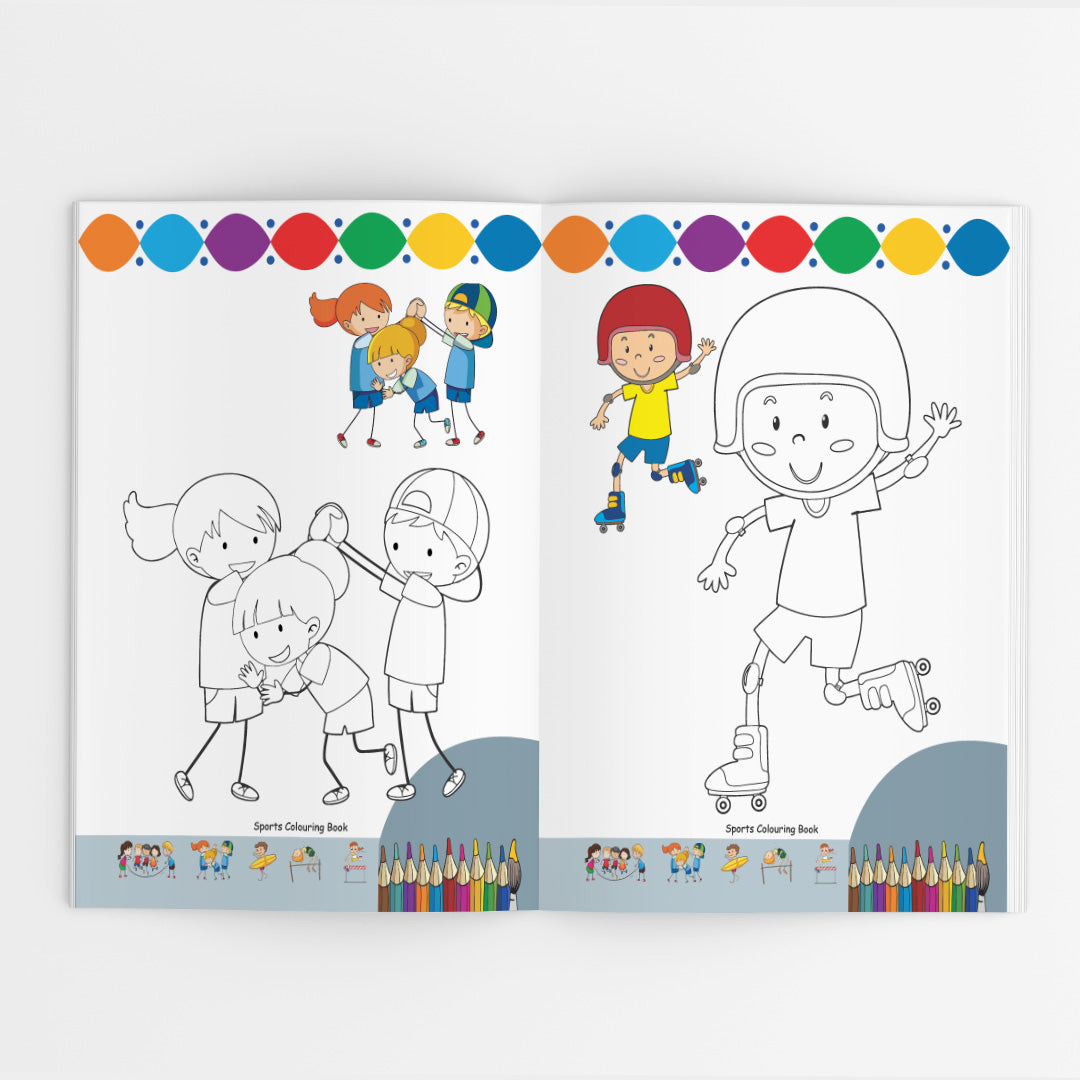 Sports Colouring Book for Kids – 32 Pages | Fun Learning Activity