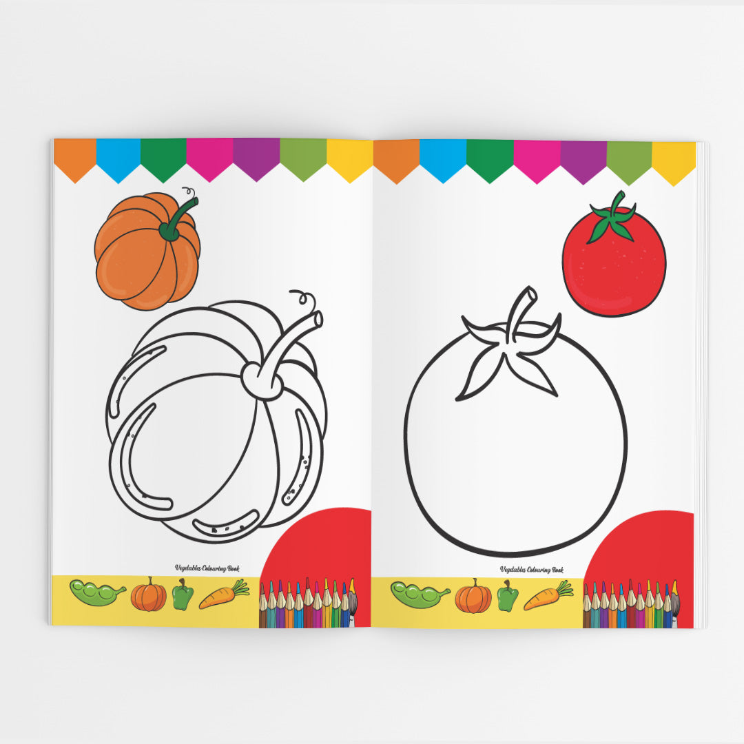 Vegetables Colouring Book for Kids – 32 Pages | Creative & Educational Activity