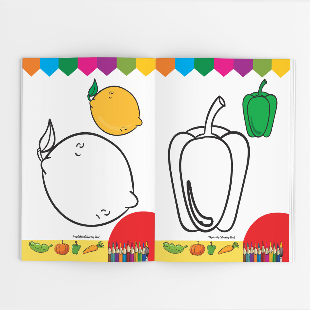 Vegetables Colouring Book for Kids – 32 Pages | Creative & Educational Activity