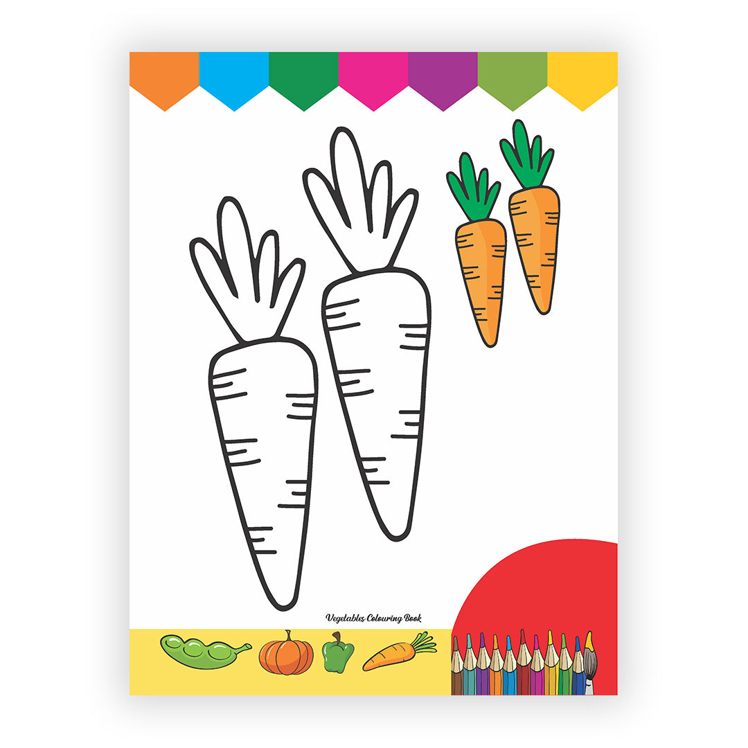 Vegetables Colouring Book for Kids – 32 Pages | Creative & Educational Activity