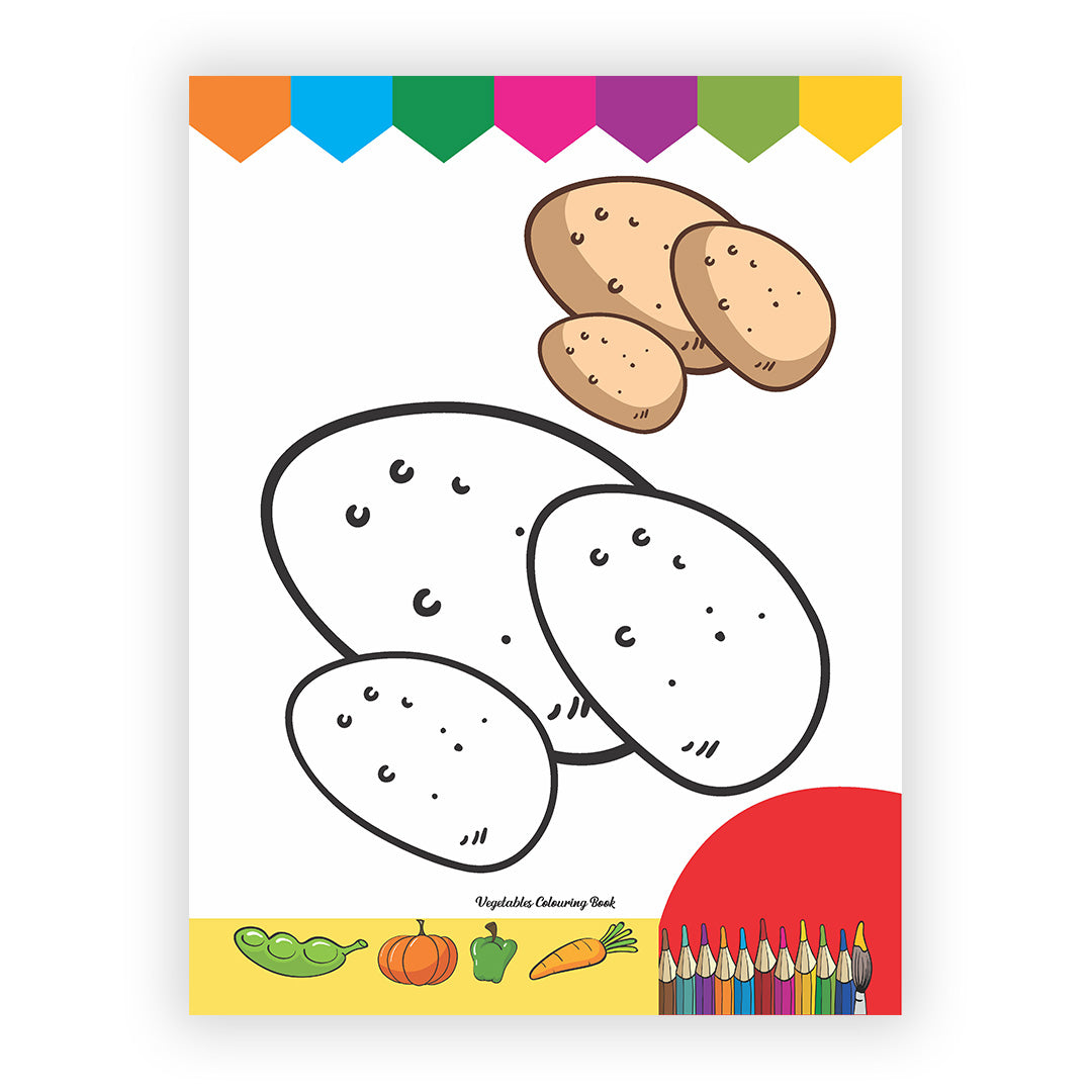 Vegetables Colouring Book for Kids – 32 Pages | Creative & Educational Activity