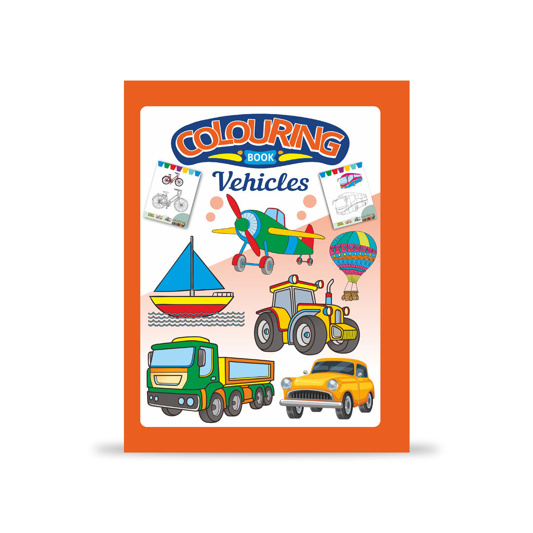 Vehicles Colouring Book for Kids – 32 Pages | Fun Learning Activity