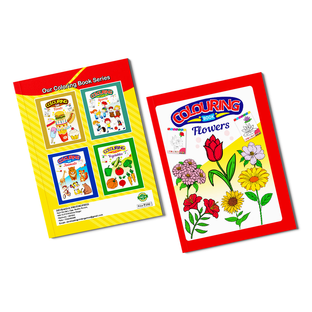 Flower Colouring Book for Kids – 32 Pages | Fun Learning Activity