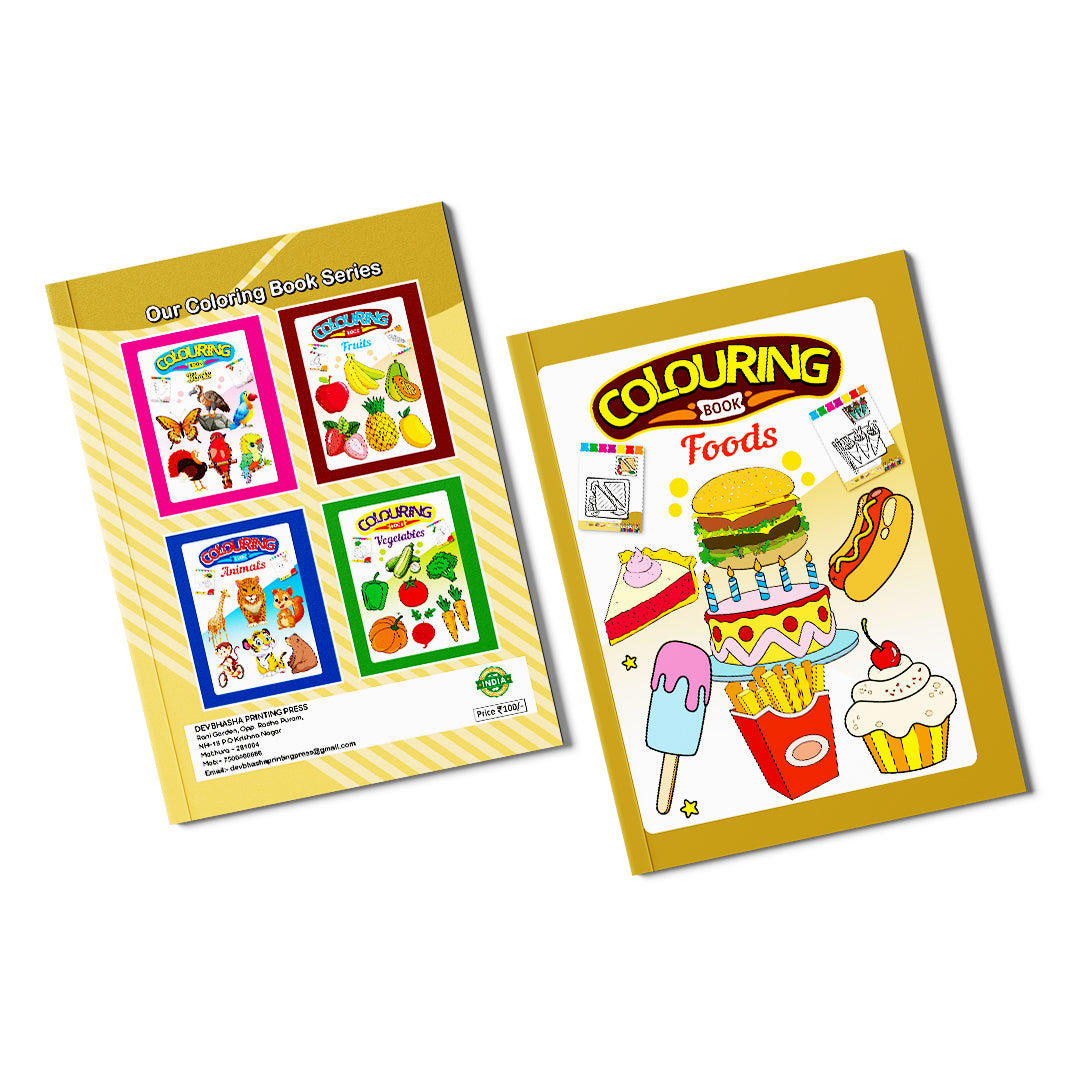 Foods Colouring Book for Kids – 32 Pages | Fun Learning Activity