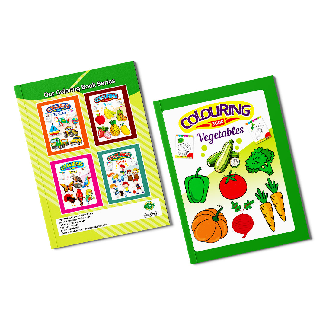 Vegetables Colouring Book for Kids – 32 Pages | Creative & Educational Activity